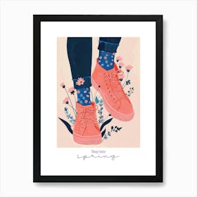 Step Into Spring Flowers And Sneakers Spring 5 Art Print