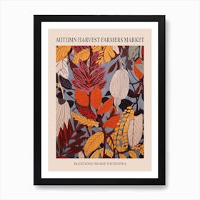 Fall Botanicals Bleeding Heart Dicentra 1 Poster Art Print