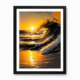 Sunset At The Beach 2 Art Print