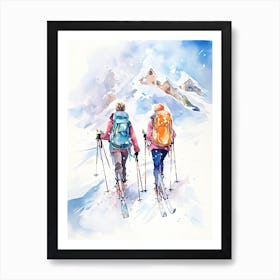 Chamonix Mont Blanc   France, Ski Resort Illustration 5 Art Print