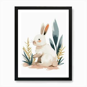 Florida White Rabbit Kids Illustration 3 Art Print