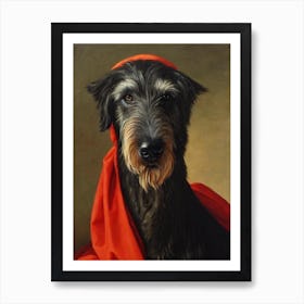 Irish Wolfhound Renaissance Portrait Oil Painting Art Print