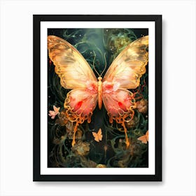 Floral Fantasy Butterfly Art Print