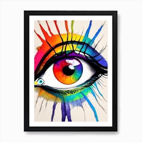 Psychedelic Eye, Symbol, Third Eye Rothko Neutral Art Print