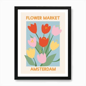 Flower Market Amsterdam Art Print