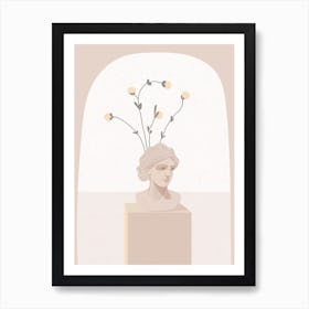 Still Life Bust Vase Art Print