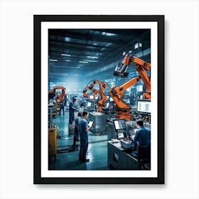 Robots In The Factory Poster