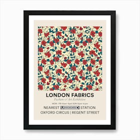 Poster Fern Frost Bloom London Fabrics Floral Pattern 2 Art Print