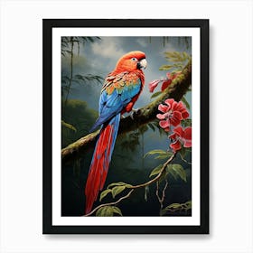 Vivid Plumage: Crimson Rosella Print Art Print