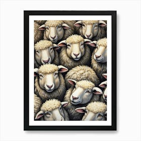 Sheep Flock Art Print