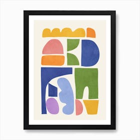 Modern Abstract Shapes 1 Art Print