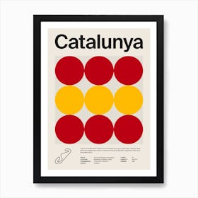 Mid Century Catalunya F1 Art Print