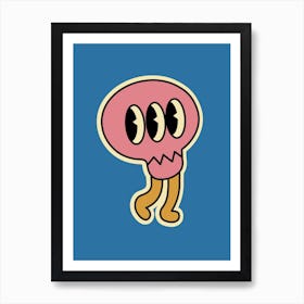 Pink Squid Art Print