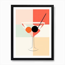 Mid Century Modern Sex On The Beach Floral Infusion Cocktail 8 Art Print