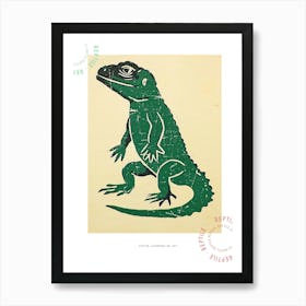 Bold Block Lizard 2 Poster Art Print