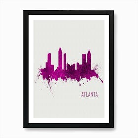 Atlanta Georgia City Purple Art Print