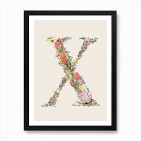 X Oat Alphabet Letter Art Print