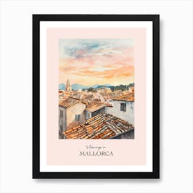 Mornings In Mallorca Rooftops Morning Skyline 4 Art Print