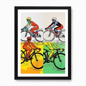 Triathlon Pop Art 2 Art Print