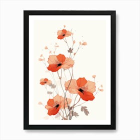 Poppy Reverie: Enchanting Floral Print Art Print