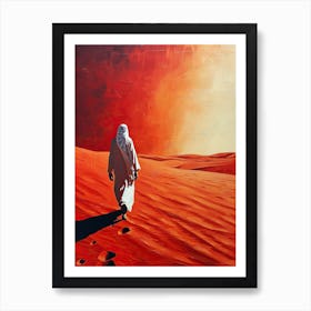 Desert Man, Dune Minimalism Art Print