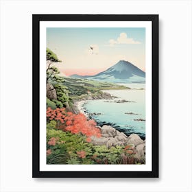 Shiretoko Peninsula In Hokkaido, Ukiyo E Drawing 3 Art Print