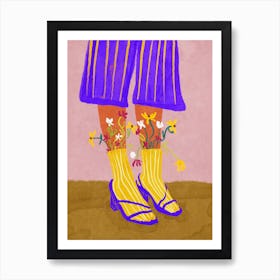 Fashionable Socks Art Print