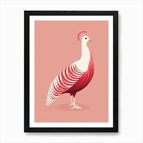 Minimalist Pheasant 6 Illustration Art Print