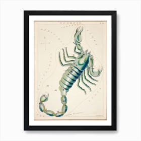 Scorpio, Sidney Hall Art Print