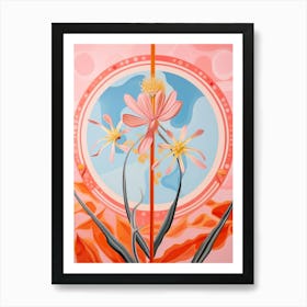 Kangaroo Paw 4 Hilma Af Klint Inspired Pastel Flower Painting Art Print