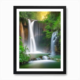 Saen Saep Waterfall, Thailand Realistic Photograph (1) Art Print