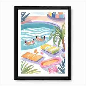 Pool Party Art Print