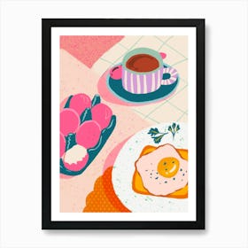 Breakfast Illustration Art Print