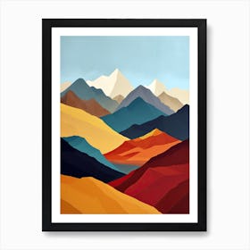 Peaks in Minimalist Harmony Art Print