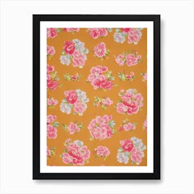 Sweet Pea Floral Print Retro Pattern 2 Flower Art Print