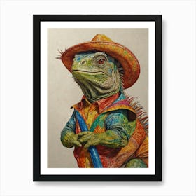 Iguana 2 Art Print