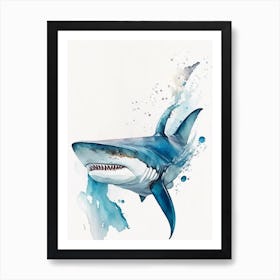 Sand Tiger 3 Shark Watercolour Art Print