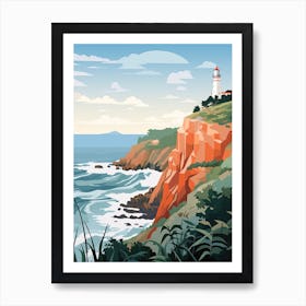 Cape Byron, Australia, Graphic Illustration 4 Art Print