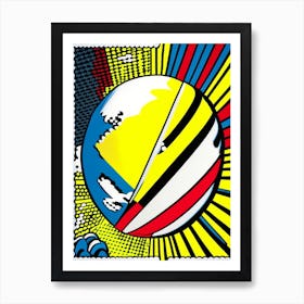 Earth Bright Comic Space Art Print