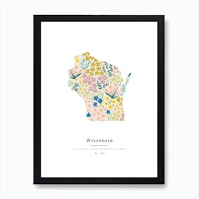 Wisconsin | Wildflower Mix Art Print