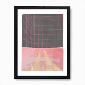 Pink Bathroom Art Print