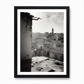 Matera, Italy,  Black And White Analogue Photography  3 Art Print