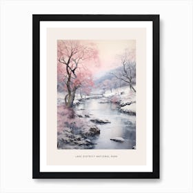 Dreamy Winter National Park Poster  Lake District National Park United Kingdom 2 Art Print