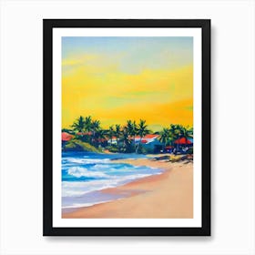 Rodney Bay Beach, St Lucia Bright Abstract Art Print