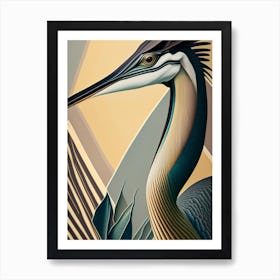 Rhamphorhynchus Pastel Dinosaur Art Print