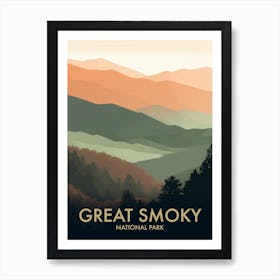 Great Smoky National Park Vintage Travel Poster 15 Art Print