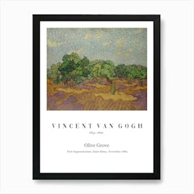 Olivenbäume, Vincent Van Gogh, Typografie Text, Natur Malerei Art Print