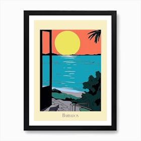 Poster Of Minimal Design Style Of Barbados 3 Art Print