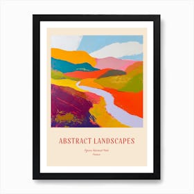 Colourful Abstract Pyrnes National Park France 4 Poster Art Print