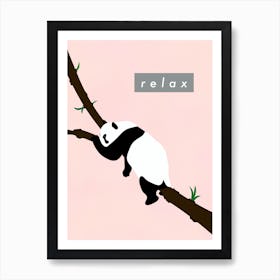 relax - panda Art Print